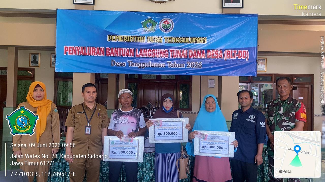 Penyaluran BLT Dana Desa Tahap II Tahun 2026 di Desa Tenggulunan Berjalan Lancar